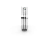 White gold Round Diamond Five-Stone Channel Set Mens Band_2