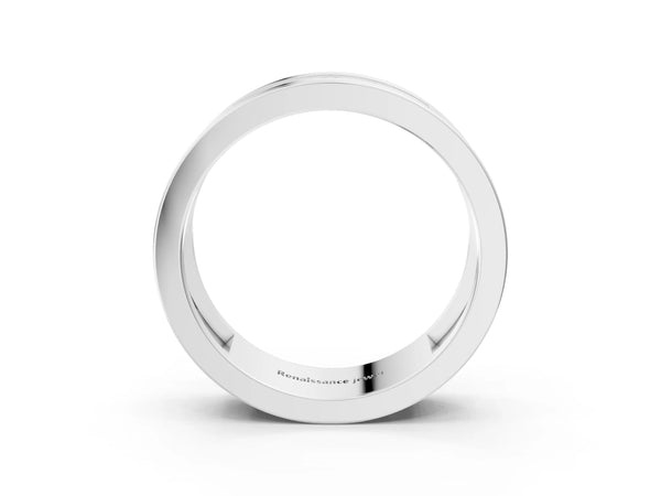 Platinum Round Diamond Five-Stone Channel Set Mens Band