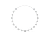 White gold Round Diamond Floral Station Necklace with Diamond Accents_5