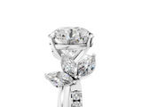 White gold Round Diamond Floral Vine Solitaire Engagement Ring_28