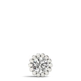 White gold Round Diamond Flower Prong Pendant 1