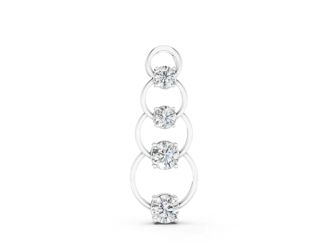 White gold Round Diamond Four-Prong Circle Pendant_3