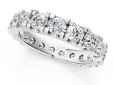 White gold Round Diamond Full Eternity Band with U-Prong Setting_1