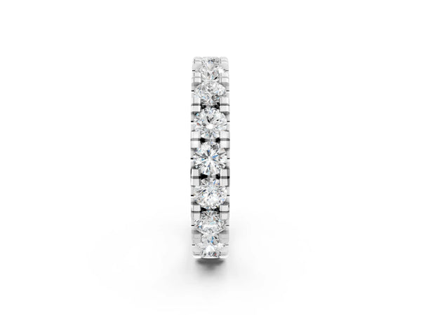 Platinum Round Diamond Full Eternity Band with U-Prong Setting