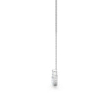 White gold Round Diamond Graduated Bar Necklace with Prong Setting 1