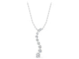 White gold Round Diamond Graduated Prong Set Pendant_4