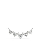 White gold Round Diamond Graduated V-Prong Necklace 1