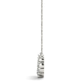 White gold Round Diamond Graduated V-Prong Necklace 2