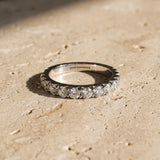 White gold Round Diamond Half Eternity Band with Classic Prong Setting_64