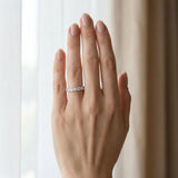 Platinum 0.72 Carat E VS Round Diamond Half Eternity Band with Prong Setting