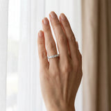White gold Round Diamond Half Eternity Band with Prong Setting_149