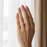 Platinum 0.72 Carat E VS Round Diamond Half Eternity Band with Prong Setting