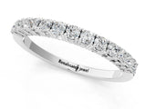 White gold Round Diamond Half-Eternity Band with Shared Prong Setting_34