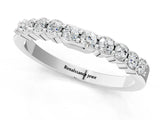 White gold Round Diamond Half-Eternity Band with U-Prong Setting_13
