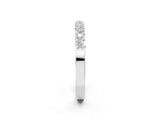 White gold Round Diamond Half-Eternity Band with U-Prong Setting_14