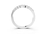 White gold Round Diamond Half-Eternity Band with U-Prong Setting_15