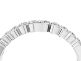White gold Round Diamond Half-Eternity Band with U-Prong Setting_16