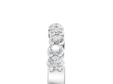 White gold Round Diamond Half-Eternity Band with U-Prong Setting_17
