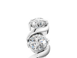 White gold Round Diamond Half Eternity Band with Wave Prong Setting_34