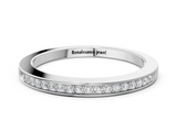 White gold Round Diamond Half Eternity Pavé Band_31