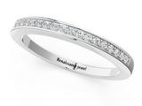 White gold Round Diamond Half Eternity Pavé Band_31