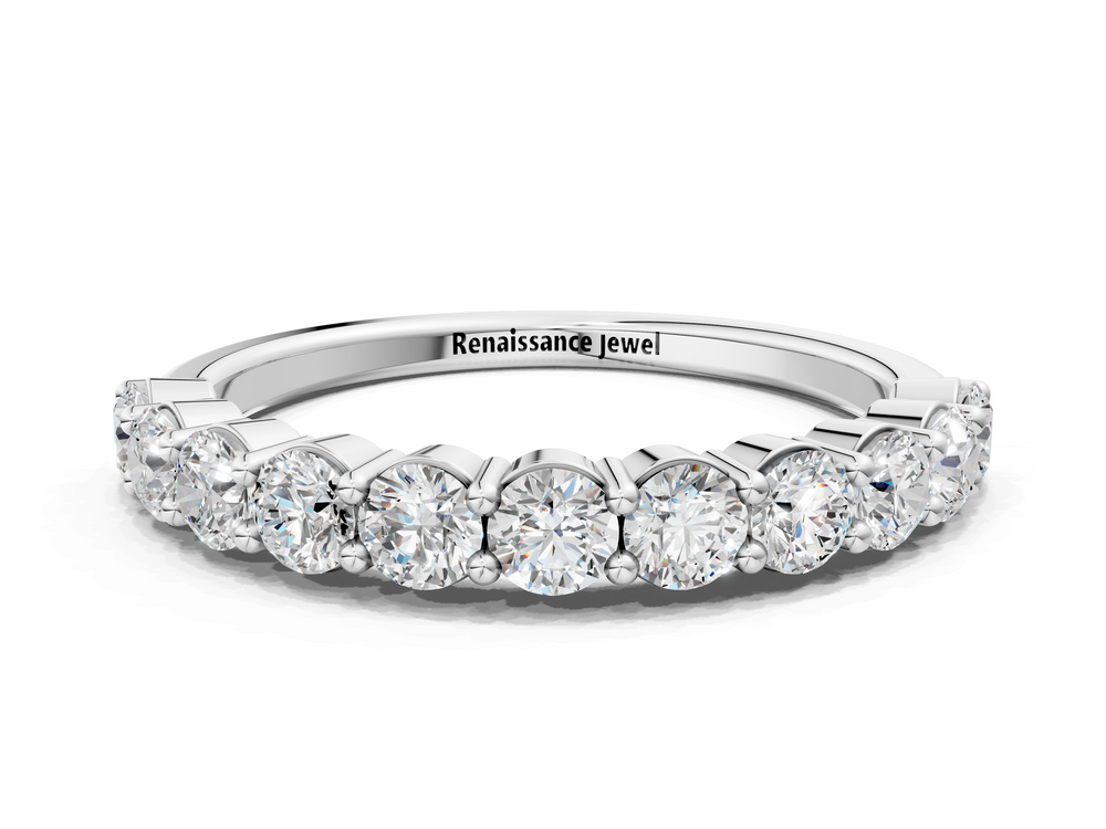 Classic Court Wedding Band in Platinum