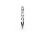 Platinum 0.72 Carat E VS Round Diamond Half Eternity Band with Prong Setting