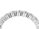 Platinum 0.72 Carat E VS Round Diamond Half Eternity Band with Prong Setting