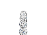 Platinum Round Diamond Half Eternity Band with Prong Setting