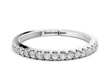 White gold Round Diamond Half Eternity Prong Set Band_27