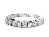 White gold Round Diamond Half-Eternity Prong Set Band_2