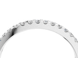 White gold Round Diamond Half Eternity Prong Set Band_31
