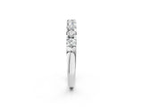White gold Round Diamond Half-Eternity Prong Set Band_4