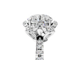 White gold Round Diamond Halo Pave Band with Four-Prong Setting_27