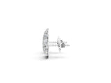 White gold Round Diamond Heart Pavé Stud Earrings_1