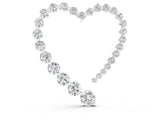 White gold Round Diamond Heart Pendant with Prong Setting_8