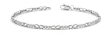 White gold Round Diamond Infinity Link Tennis Bracelet with Bezel Setting