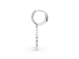 White gold Round Diamond Initial B Huggie Hoop Earrings_11
