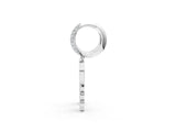 White gold Round Diamond Initial D Huggie Hoop Earrings_1
