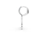 White gold Round Diamond Initial F Huggie Hoop Earrings_1