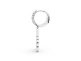 White gold Round Diamond Initial I Huggie Hoop Earrings_1