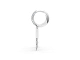 White gold Round Diamond Initial J Huggie Hoop Earrings_1