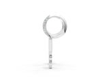 White gold Round Diamond Initial N Huggie Hoop Earrings_1