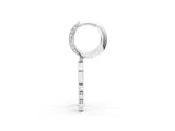 White gold Round Diamond Initial O Huggie Hoop Earrings_1