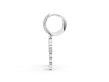 White gold Round Diamond Initial R Huggie Hoop Earrings_1
