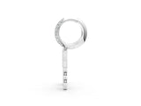 White gold Round Diamond Initial Y Huggie Hoop Earrings_1