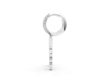 White gold Round Diamond Initial Z Huggie Hoop Earrings_1