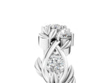 White gold Round Diamond Leaf Motif Band with Prong Setting_25