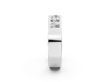 White gold Round Diamond Linear Channel Mens Band_14