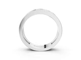 White gold Round Diamond Linear Channel Mens Band_15